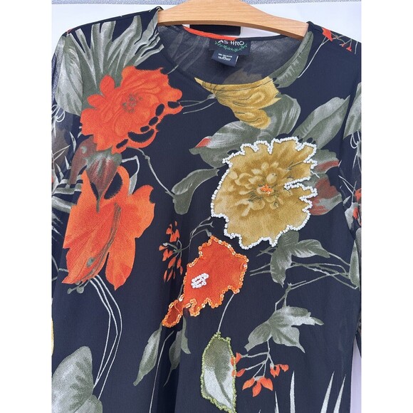 Ashro Multicolor Cotton Polyester Multicolor   Dress Size M    3/4 sleeves Note - Picture 5 of 7
